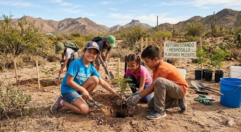 ¡El Ecoparque de Hermosillo nos necesita! Sé parte de la reforestación y limpieza este 7 de marzo. Ayuntamiento de Hermosillo.
